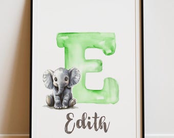 Buchstabe E für Kinderzimmer- Buchstabe E Kinderzimmer Schilder, Buchstabe e Schlafzimmer Poster, Buchstabe E Kunst, Buchstabe E Wanddekoration, Kinderzimmer Initialen