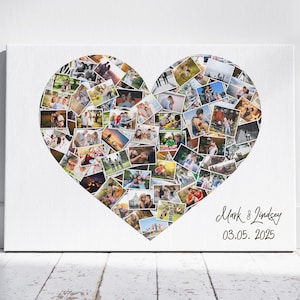 Photo Collage Gift - Any Shape - Photo Collage Frame, Photo Canvas Art. Wall Art Canvas, Gift Photo Collage, Photo Personalized Gifts