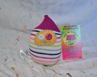 Meet Bezel~Handmade One Of A Kinda Sock Monster!