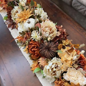 Guirnalda de otoño, 5 pies, 6 pies o 7 pies. Guirnalda exuberante de otoño, decoración de otoño, guirnalda de Acción de Gracias, decoración floral de otoño, camino de mesa para bodas de otoño, arreglos florales de otoño.