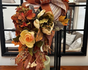 Guirlande de lanternes d'automne, décoration de lanternes pour Thanksgiving, guirlande de lanternes florale, guirlande d'hortensias, décoration de lanternes d'automne, décoration de lanternes d'automne