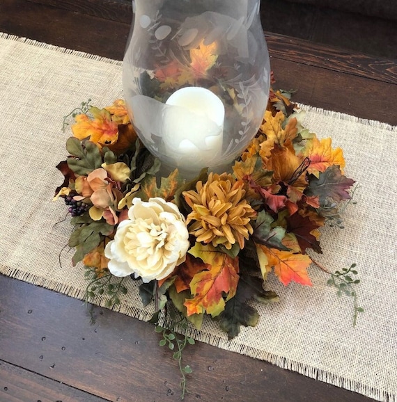 Fall floral candle rings outlet