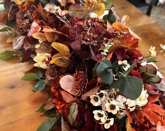 Guirlande d'automne, 1,5 m, 1,8 m ou 2,1 m. Guirlande d'automne de luxe, décoration d'automne, chemin de table pour Thanksgiving, guirlande d'automne, 1,5 m, prête à être expédiée.