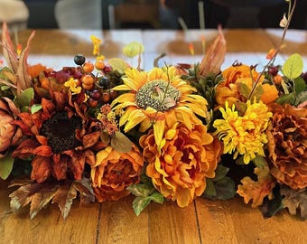 Guirlande d'automne, guirlande d'automne de luxe de 3 pieds ou 4 pieds, décoration d'automne, coureur de Thanksgiving, décoration florale d'automne, butin d'automne, butin de Thanksgiving
