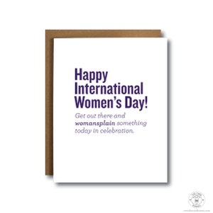 Funny Feminist Card Women S Day Card Women S Day Etsy