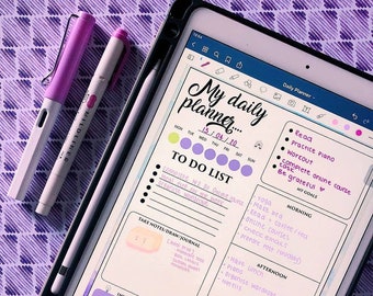 Digital Kids Daily Journal | 7 day planner page template | GoodNotes & Notability