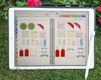 Pegatinas digitales de notas adhesivas: GoodNotes Planner (PNG, PDF)