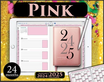 Pink Digital Weekly Planner for GoodNotes and Notability