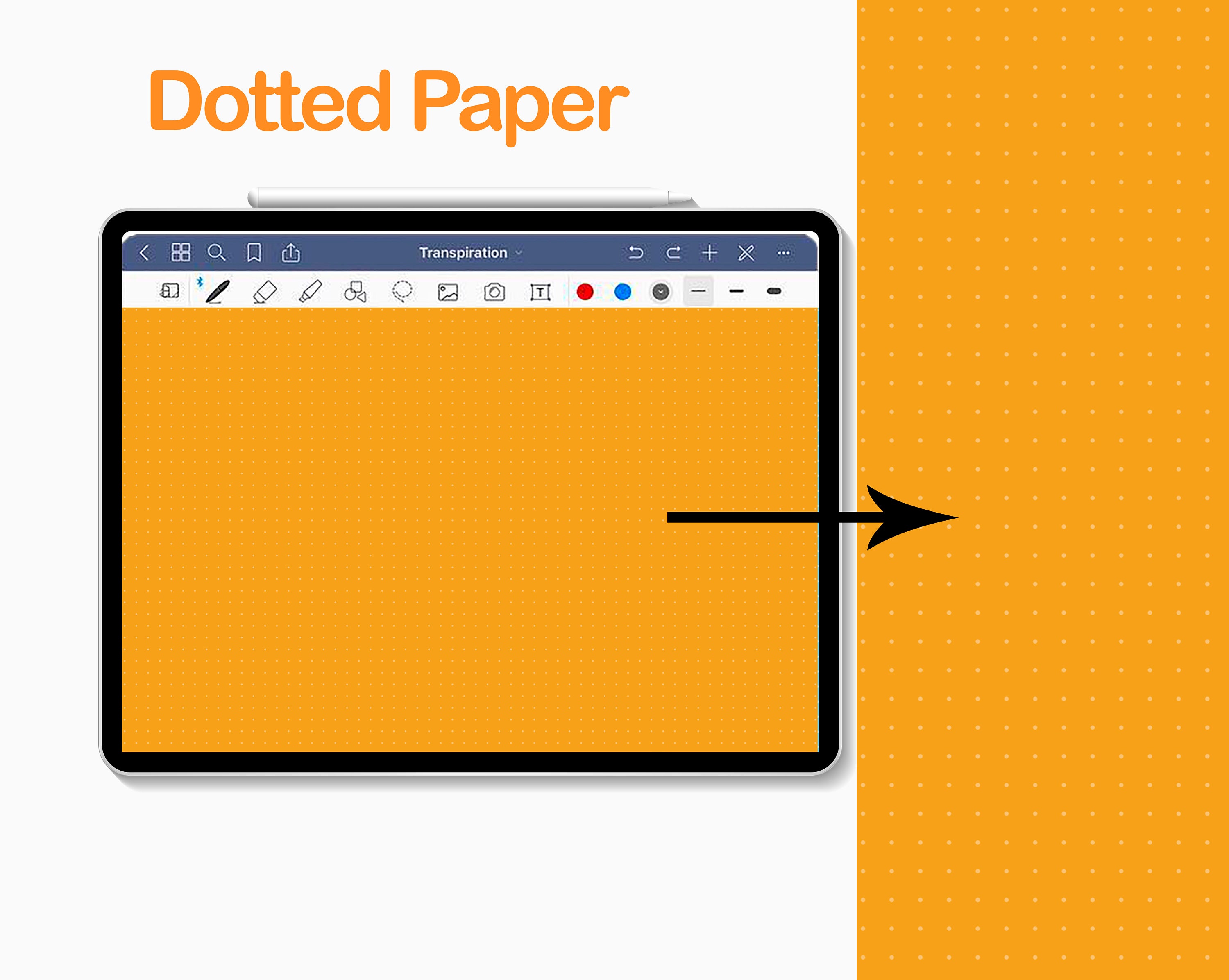 Dotted Digital Colorful Page Paper Template Goodnotes Etsy