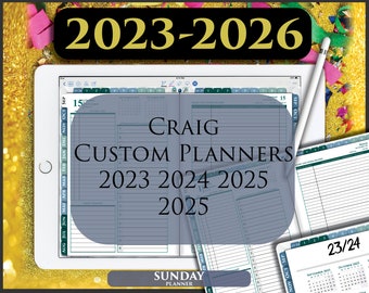 Craig Digital Planners 2023 2024 2025 2026 (Custom Order)