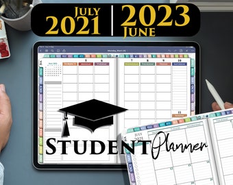 Notability Student Weekly Planner mid year calendar