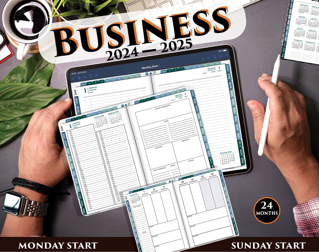 20242025 15minute Small Business Planner for iPad Etsy