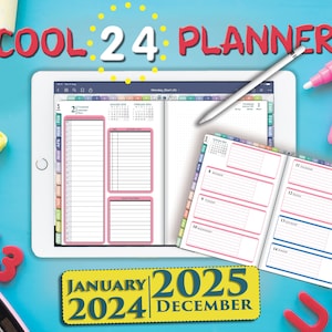 2024 2025 Digital Landscape Planner | Best Digital Daily Planner | Colorful hyperlinked goodnotes template
