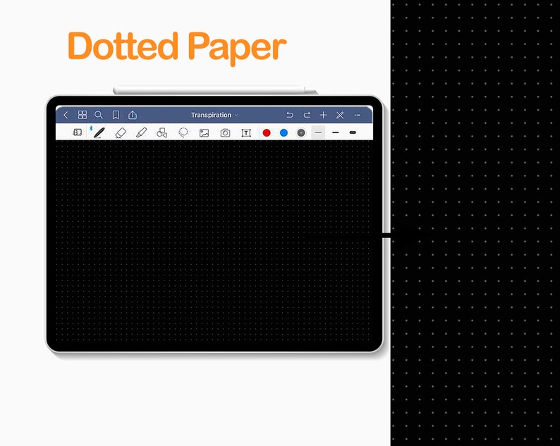 Dotted Digital Colorful Page Paper Template Goodnotes Etsy