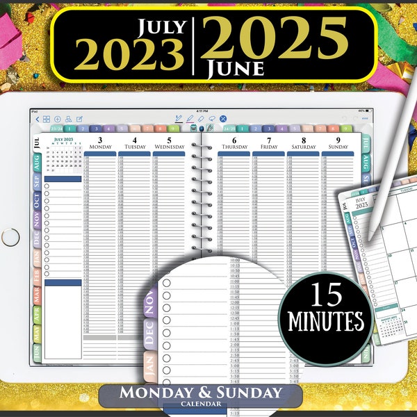 2024 Hourly Calendar Etsy