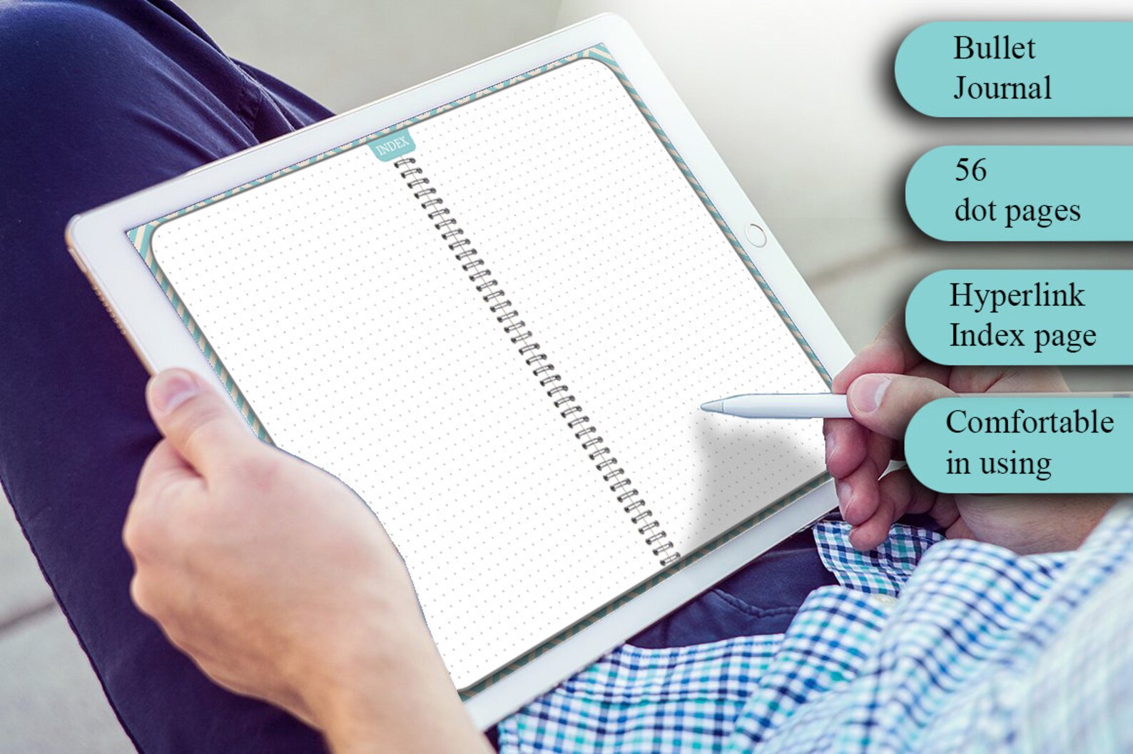 Digital Bullet Journal Bujo Notebook Notability Tablet Pattern Etsy