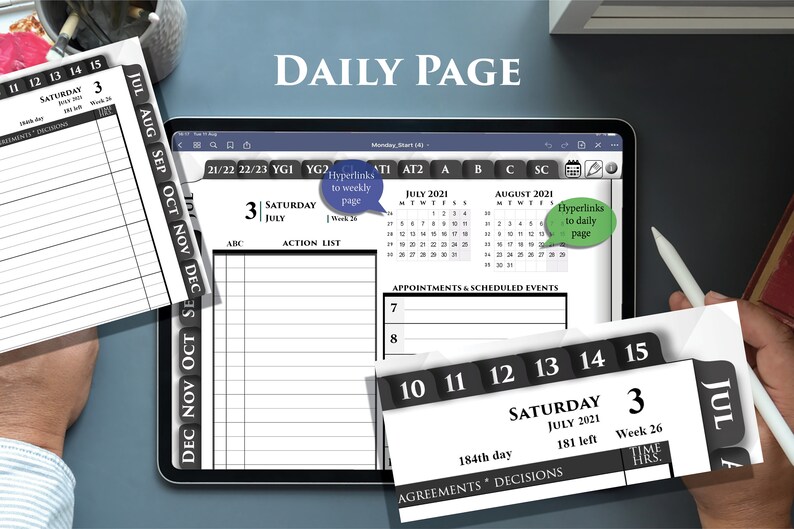 GoodNotes Teacher Planner 2021 2022 2023 Black Academic iPad Etsy