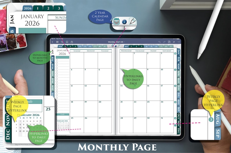 Digital Goodnotes Planner Daily Template 2026 2027 Franklin ...
