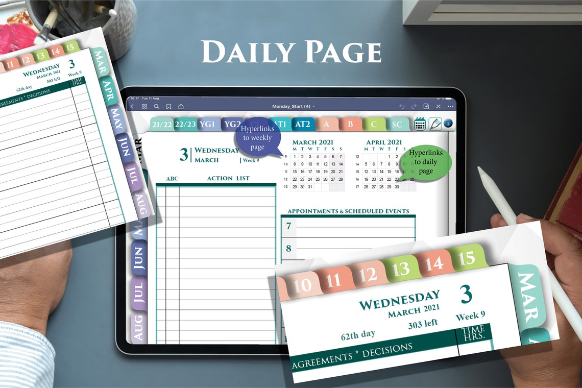 Digital Teacher Planner 2021 2022 2023 Goodnotes Academic iPad Etsy