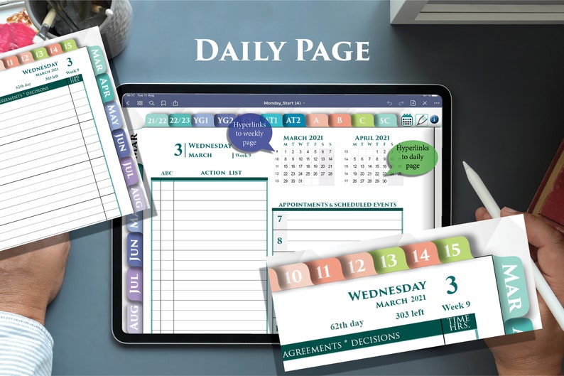 Digital Teacher Planner 2021 2022 2023 Goodnotes Academic iPad Etsy