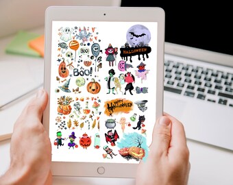 Digitale Halloween Stickers Kit für iPad Goodnotes Notability Noteshelf