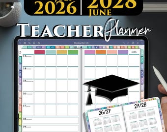 Digital Weekly Teacher Planner 2026 2027 Goodnotes Academic year
