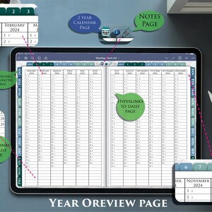 Digital GoodNotes Planner Daily Template 2024 2025 Franklin Professional iPad Business Day pages image 6