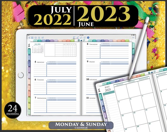 Digital Habit Tracker: 2021-2023 Week Planner (PDF)