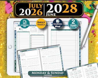 Digitaler GoodNotes Planer Daily Template 2026 2027 Franklin Professional iPad Business Day Seiten