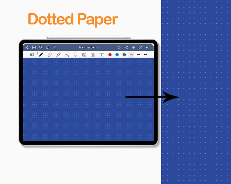 Dotted Digital Colorful Page Paper Template Goodnotes Noteshelf Notability ZoomNotes journal image 5