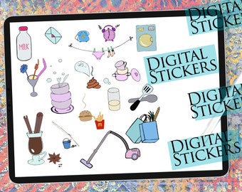 clipart do my homework Digital Stickers Kit for Planner Home homework pack png clipart goodnotes notability noteshelf zoomnotes