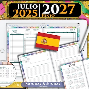 2025 2026 2027 Planificador diario digital español para GoodNotes y Notability | planner en español