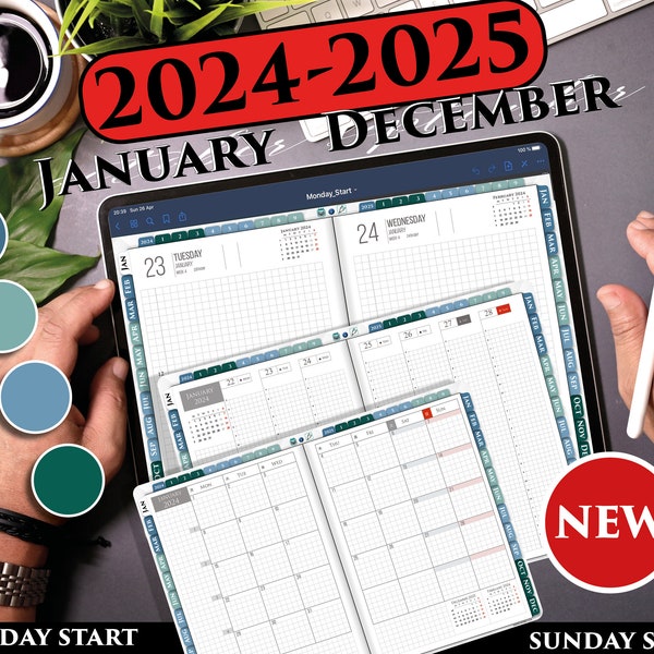 Digital Daily 2024 2025 iPad Planner personal Japanese boss insert