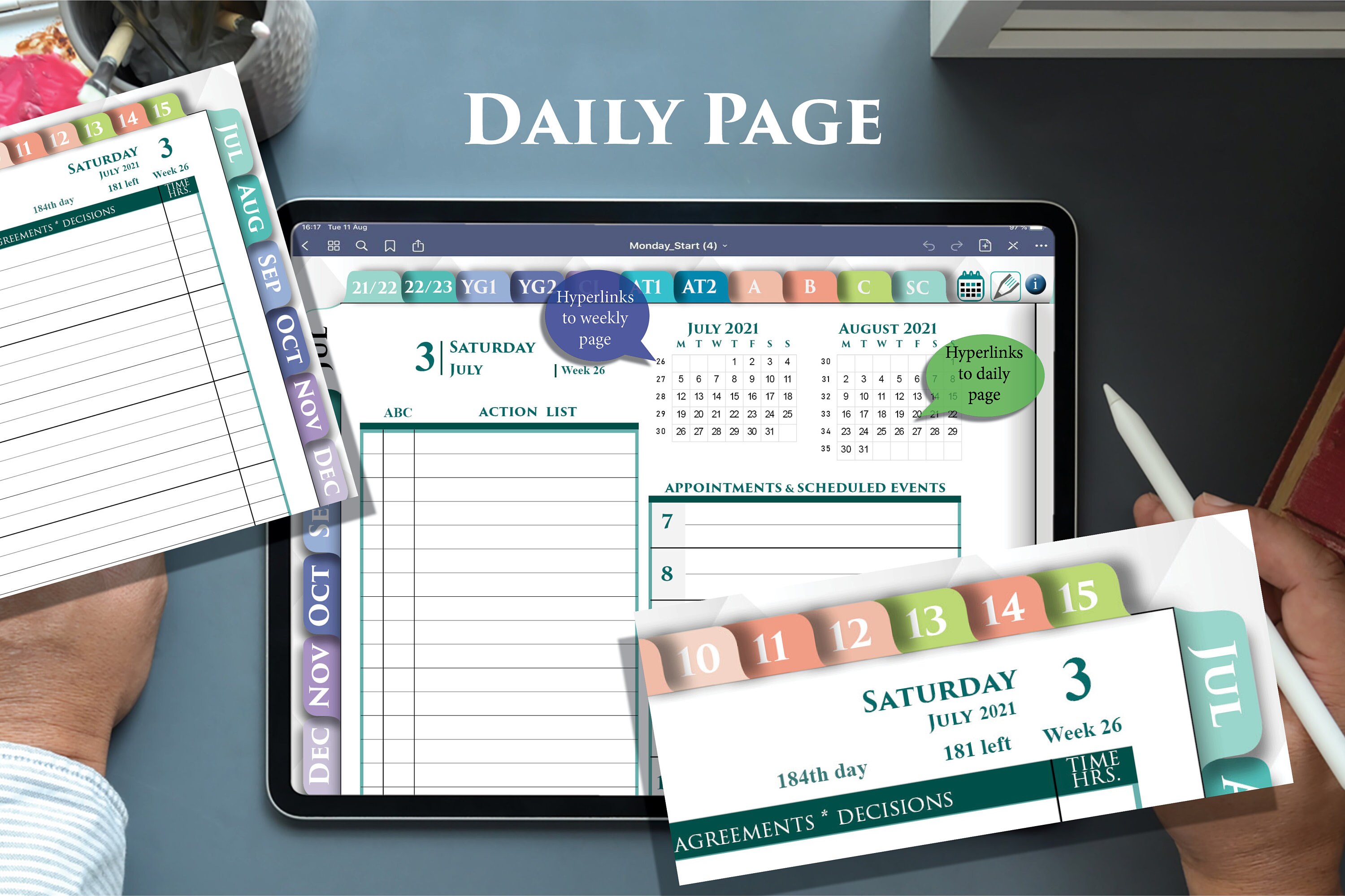 2021 Digital Student Planner 2022 Weekly Daily College Etsy