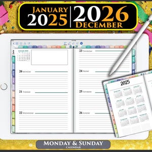 2025 2026 Digital Weekly Planner for Goodnotes, Notability and ...