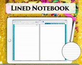 Digital Lined iPad Student Notebook Journal Paper Template Instant Download for Notes app