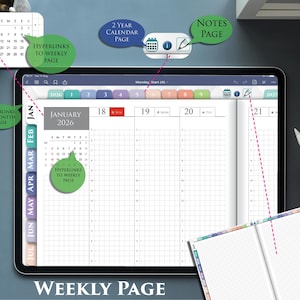 Hobonachi Style Digital Planner PDF – Minimal Grid Planner for Daily Planning & Journaling | 2026 2027 image 9