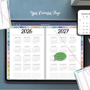 Hobonachi Style Digital Planner PDF – Minimal Grid Planner for Daily Planning & Journaling | 2026 2027 image 6