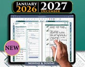 Digital Daily Planner 2026-2027: GoodNotes, Notability, iPad (PDF Download)