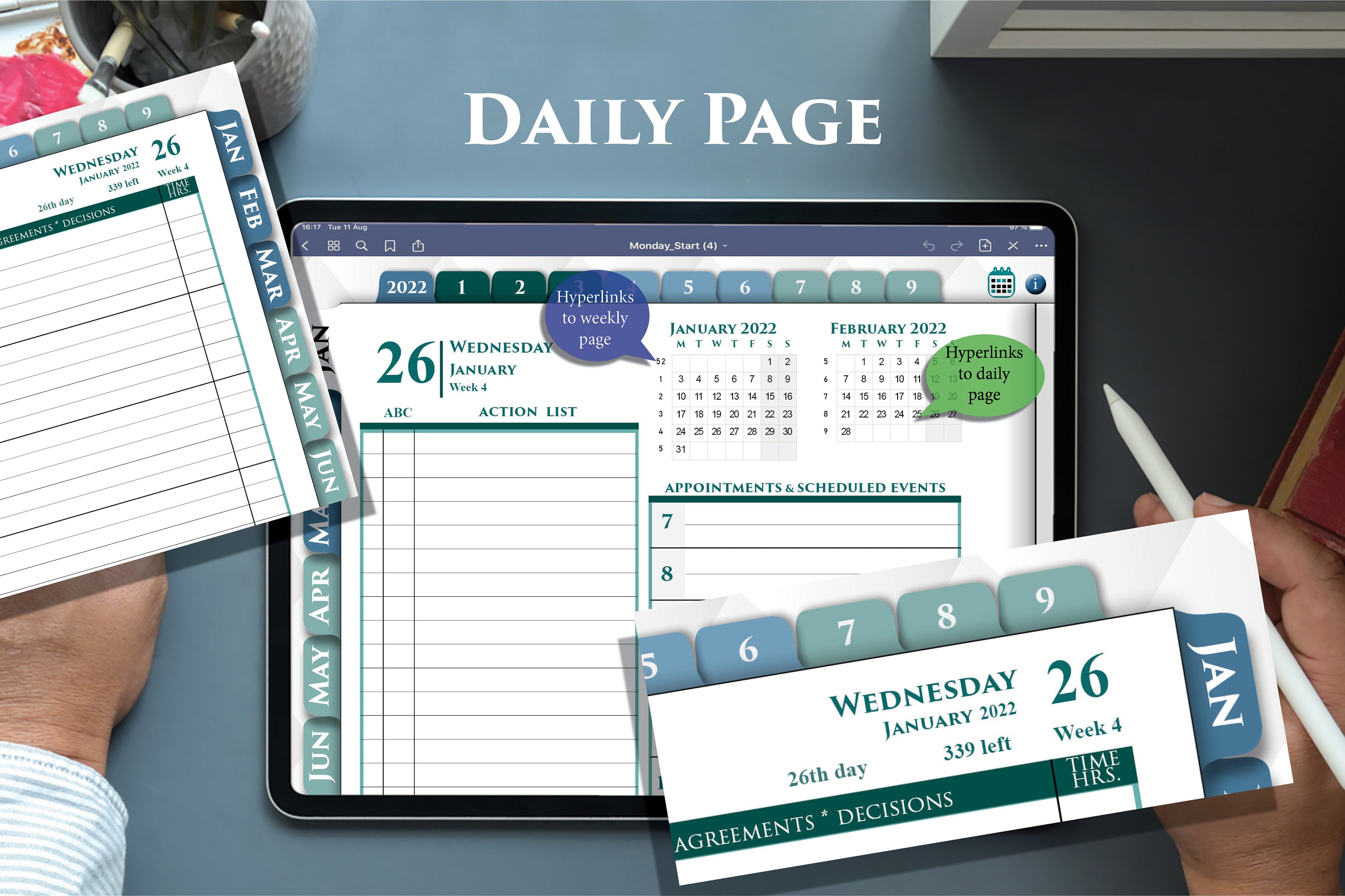 2022 2023 Digital Daily Weekly Planner for Goodnotes and Etsy Singapore