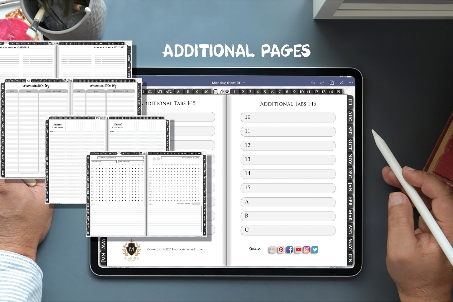 GoodNotes Teacher Planner 2021 2022 2023 Black Academic iPad Etsy