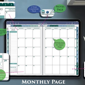 Digital GoodNotes Planner Daily Template 2024 2025 Franklin Professional iPad Business Day pages image 4