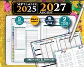 2025-2027 Digital iPad Planner: Daily Notes Organizer (PDF)