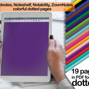 Dotted Digital Colorful Page Paper Template Goodnotes Noteshelf Notability ZoomNotes journal