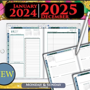 Digital Franklin planner for 2024 2025 year