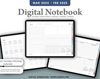 Digital Notebook - The Ultimate GoodNotes Notebook for iPad with Custom Covers