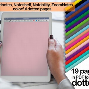 Dotted Digital Colorful Page Paper Template Goodnotes Noteshelf Notability ZoomNotes journal image 6