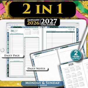 Digital Daily iPad Planner 2026-2027: ADHD Time Management (PDF Plan)
