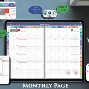Hobonachi Style Digital Planner PDF – Minimal Grid Planner for Daily Planning & Journaling | 2026 2027 image 4