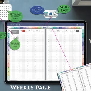 Hobonachi Style Digital Planner PDF – Minimal Grid Planner for Daily Planning & Journaling | 2026 2027 image 3